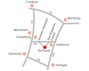 Die Anfahrt nach Kirchardt